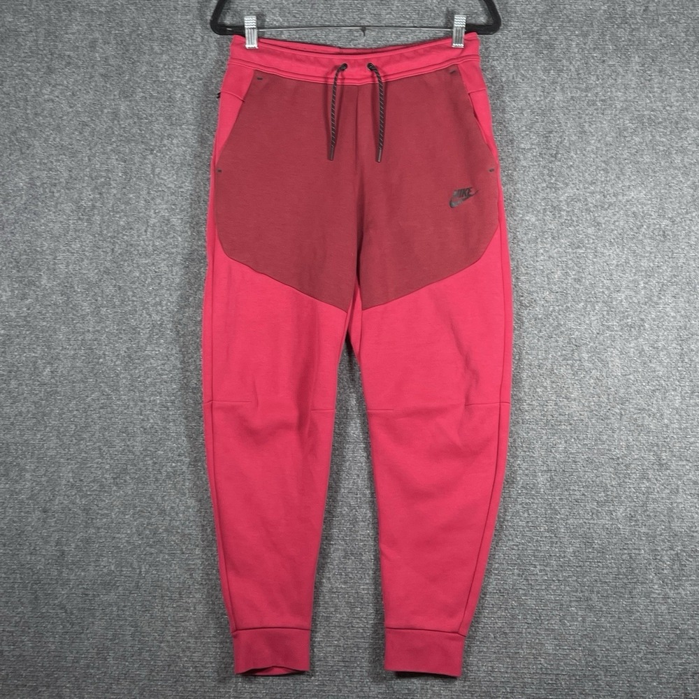 Nike Tech Fleece Jogger Pants Sweatpant Very Berry Pink Red Mens Size Small